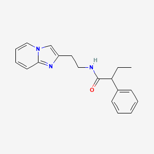 molecular formula C19H21N3O B2577139 N-(2-imidazo[1,2-a]pyridin-2-ylethyl)-2-phenylbutanamide CAS No. 868977-69-9