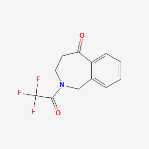 molecular formula C12H10F3NO2 B2577156 2-(trifluoroacetyl)-2,3,4,5-tetrahydro-1H-2-benzazepin-5-one CAS No. 1422496-44-3