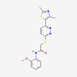 2-{[6-(2,4-dimethyl-1,3-thiazol-5-yl)pyridazin-3-yl]sulfanyl}-N-(2-methoxyphenyl)acetamide