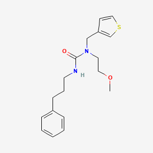 1-(2-Methoxyethyl)-3-(3-phenylpropyl)-1-(thiophen-3-ylmethyl)urea