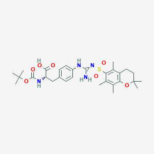 molecular formula C29H40N4O7S B2577184 Boc-Phe(4-Guad-Pmc)-OH CAS No. 2389078-68-4