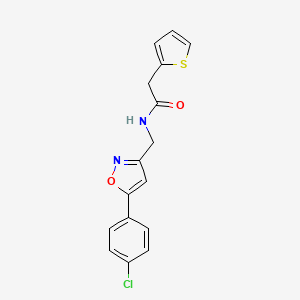 N-((5-(4-chlorophenyl)isoxazol-3-yl)methyl)-2-(thiophen-2-yl)acetamide