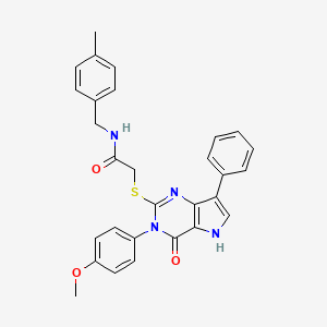 2-{[3-(4-methoxyphenyl)-4-oxo-7-phenyl-3H,4H,5H-pyrrolo[3,2-d]pyrimidin-2-yl]sulfanyl}-N-[(4-methylphenyl)methyl]acetamide
