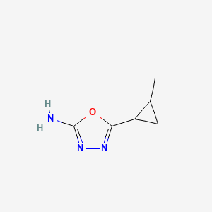 molecular formula C6H9N3O B2577198 5-(2-甲基环丙基)-1,3,4-恶二唑-2-胺 CAS No. 1016723-62-8