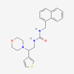 molecular formula C22H25N3O2S B2577204 1-(2-Morpholino-2-(thiophen-3-yl)ethyl)-3-(naphthalen-1-ylmethyl)urea CAS No. 1170787-07-1