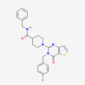 N-Benzyl-1-[3-[(4-fluorophenyl)methyl]-4-oxothieno[3,2-d]pyrimidin-2-yl]piperidine-4-carboxamide