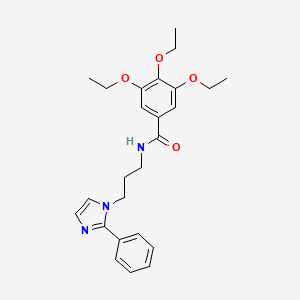 3,4,5-triethoxy-N-(3-(2-phenyl-1H-imidazol-1-yl)propyl)benzamide