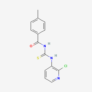 molecular formula C14H12ClN3OS B2577247 N-[(2-chloropyridin-3-yl)carbamothioyl]-4-methylbenzamide CAS No. 866014-30-4