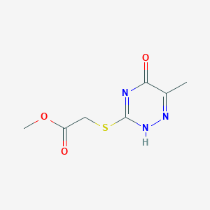molecular formula C7H9N3O3S B257727 methyl 2-[(6-methyl-5-oxo-2H-1,2,4-triazin-3-yl)sulfanyl]acetate 