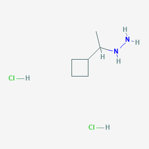 molecular formula C6H16Cl2N2 B2577270 1-Cyclobutylethylhydrazine;dihydrochloride CAS No. 2580214-43-1