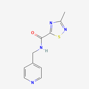 molecular formula C10H10N4OS B2577273 3-methyl-N-(pyridin-4-ylmethyl)-1,2,4-thiadiazole-5-carboxamide CAS No. 1448045-45-1
