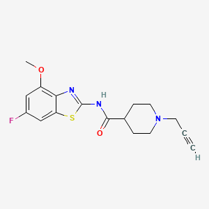 N-(6-fluoro-4-methoxy-1,3-benzothiazol-2-yl)-1-(prop-2-yn-1-yl)piperidine-4-carboxamide