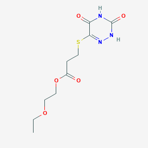 molecular formula C10H15N3O5S B257730 2-ethoxyethyl 3-[(3,5-dioxo-2H-1,2,4-triazin-6-yl)sulfanyl]propanoate CAS No. 6145-45-5