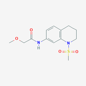 molecular formula C13H18N2O4S B2577307 2-methoxy-N-(1-methylsulfonyl-3,4-dihydro-2H-quinolin-7-yl)acetamide CAS No. 955774-88-6