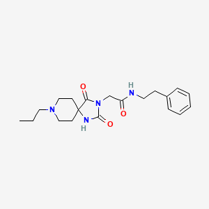 molecular formula C20H28N4O3 B2577321 2-(2,4-二氧代-8-丙基-1,3,8-三氮杂螺[4.5]癸-3-基)-N-苯乙基乙酰胺 CAS No. 923232-94-4