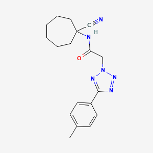 N-(1-cyanocycloheptyl)-2-[5-(4-methylphenyl)-2H-1,2,3,4-tetrazol-2-yl]acetamide
