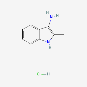 molecular formula C9H11ClN2 B2577333 2-methyl-1H-indol-3-amine hydrochloride CAS No. 1909327-82-7