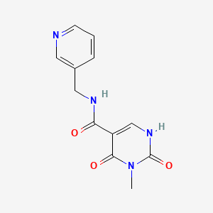 molecular formula C12H12N4O3 B2577334 3-methyl-2,4-dioxo-N-(pyridin-3-ylmethyl)-1,2,3,4-tetrahydropyrimidine-5-carboxamide CAS No. 1396784-34-1
