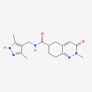molecular formula C16H21N5O2 B2577342 N-((3,5-dimethyl-1H-pyrazol-4-yl)methyl)-2-methyl-3-oxo-2,3,5,6,7,8-hexahydrocinnoline-6-carboxamide CAS No. 1902947-15-2