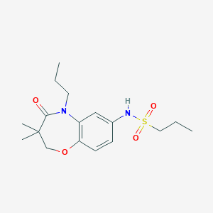 N-(3,3-dimethyl-4-oxo-5-propyl-2,3,4,5-tetrahydrobenzo[b][1,4]oxazepin-7-yl)propane-1-sulfonamide