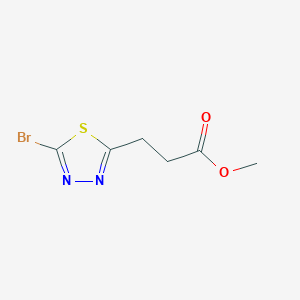 molecular formula C6H7BrN2O2S B2577365 3-(5-溴-1,3,4-噻二唑-2-基)丙酸甲酯 CAS No. 2113566-82-6