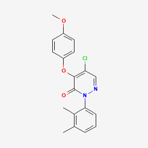 molecular formula C19H17ClN2O3 B2577367 5-氯-2-(2,3-二甲苯基)-4-(4-甲氧基苯氧基)哒嗪-3-酮 CAS No. 478049-36-4