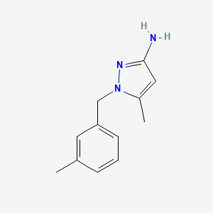 molecular formula C12H15N3 B2577370 5-甲基-1-(3-甲基苄基)-1H-吡唑-3-胺 CAS No. 956729-21-8