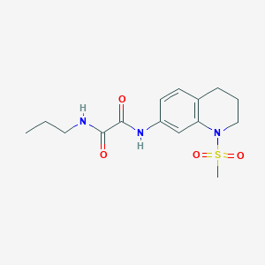 molecular formula C15H21N3O4S B2577372 N'-(1-methylsulfonyl-3,4-dihydro-2H-quinolin-7-yl)-N-propyloxamide CAS No. 941945-49-9
