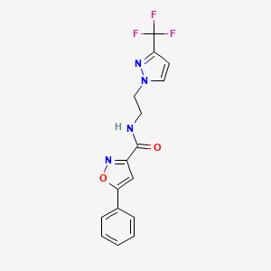 5-phenyl-N-(2-(3-(trifluoromethyl)-1H-pyrazol-1-yl)ethyl)isoxazole-3-carboxamide