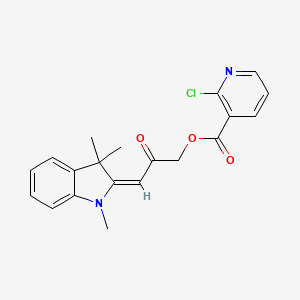 molecular formula C20H19ClN2O3 B2577383 [(3E)-2-oxo-3-(1,3,3-trimethylindol-2-ylidene)propyl] 2-chloropyridine-3-carboxylate CAS No. 502859-93-0