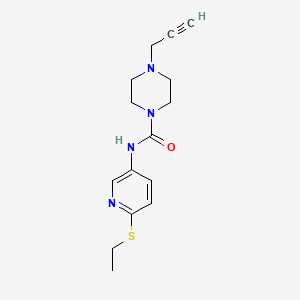 molecular formula C15H20N4OS B2577386 N-[6-(ethylsulfanyl)pyridin-3-yl]-4-(prop-2-yn-1-yl)piperazine-1-carboxamide CAS No. 1797677-81-6
