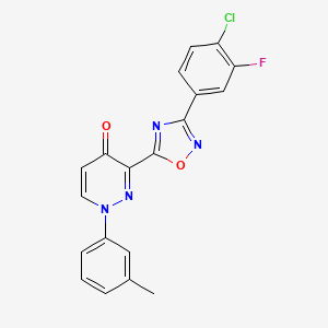 molecular formula C19H12ClFN4O2 B2577394 N-(2-ethylphenyl)-2-(2-methyl-4-oxothieno[3,2-c]pyridin-5(4H)-yl)acetamide CAS No. 1251602-95-5