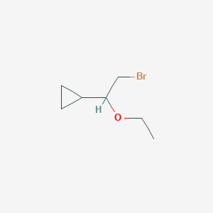 molecular formula C7H13BrO B2577398 (2-Bromo-1-ethoxyethyl)cyclopropane CAS No. 1086271-38-6