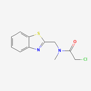 molecular formula C11H11ClN2OS B2577403 N-(1,3-benzothiazol-2-ylmethyl)-2-chloro-N-methylacetamide CAS No. 847837-41-6