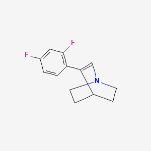 molecular formula C13H13F2N B2577404 3-(2,4-Difluorophenyl)-1-azabicyclo[2.2.2]oct-2-ene CAS No. 2031260-59-8