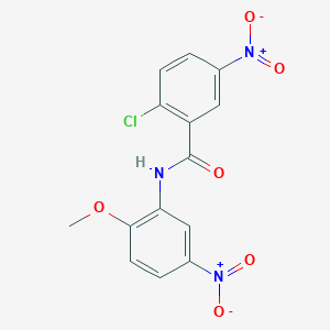 molecular formula C14H10ClN3O6 B2577414 2-Chloro-N-(2-methoxy-5-nitrophenyl)-5-nitrobenzamide CAS No. 349405-97-6