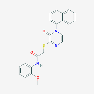 molecular formula C23H19N3O3S B2577437 N-(2-methoxyphenyl)-2-((4-(naphthalen-1-yl)-3-oxo-3,4-dihydropyrazin-2-yl)thio)acetamide CAS No. 899759-67-2