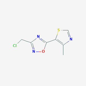 3-(Chloromethyl)-5-(4-methyl-1,3-thiazol-5-yl)-1,2,4-oxadiazole