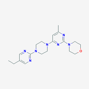 molecular formula C19H27N7O B2577456 4-[4-[4-(5-Ethylpyrimidin-2-yl)piperazin-1-yl]-6-methylpyrimidin-2-yl]morpholine CAS No. 2415511-89-4