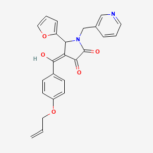 molecular formula C24H20N2O5 B2577457 4-(4-(allyloxy)benzoyl)-5-(furan-2-yl)-3-hydroxy-1-(pyridin-3-ylmethyl)-1H-pyrrol-2(5H)-one CAS No. 638134-02-8