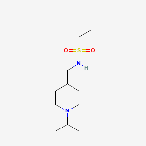 molecular formula C12H26N2O2S B2577461 N-((1-isopropylpiperidin-4-yl)methyl)propane-1-sulfonamide CAS No. 1211382-74-9