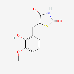 molecular formula C11H11NO4S B2577464 5-[(2-Hydroxy-3-methoxyphenyl)methyl]-1,3-thiazolidine-2,4-dione CAS No. 79525-08-9