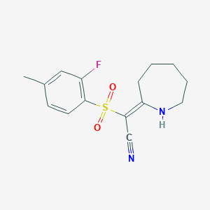 (2E)-azepan-2-ylidene[(2-fluoro-4-methylphenyl)sulfonyl]acetonitrile
