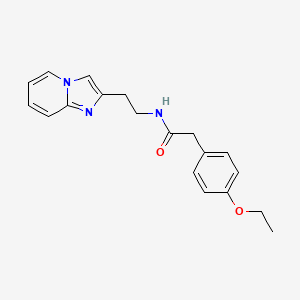 molecular formula C19H21N3O2 B2577467 2-(4-ethoxyphenyl)-N-(2-imidazo[1,2-a]pyridin-2-ylethyl)acetamide CAS No. 868977-64-4