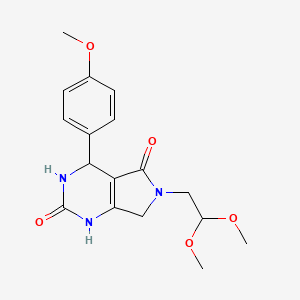 6-(2,2-dimethoxyethyl)-4-(4-methoxyphenyl)-3,4,6,7-tetrahydro-1H-pyrrolo[3,4-d]pyrimidine-2,5-dione
