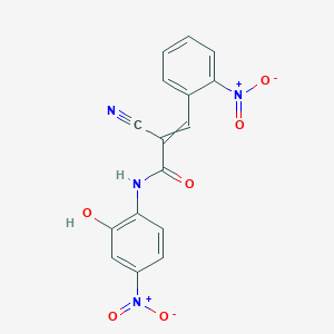 2-cyano-N-(2-hydroxy-4-nitrophenyl)-3-(2-nitrophenyl)prop-2-enamide