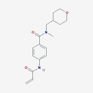 molecular formula C17H22N2O3 B2577519 N-Methyl-N-(oxan-4-ylmethyl)-4-(prop-2-enoylamino)benzamide CAS No. 2200571-74-8