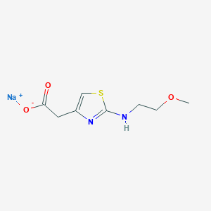molecular formula C8H11N2NaO3S B2577525 Sodium 2-{2-[(2-methoxyethyl)amino]-1,3-thiazol-4-yl}acetate CAS No. 2126162-38-5