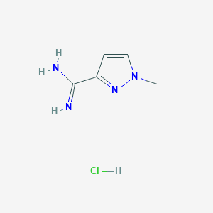 molecular formula C5H9ClN4 B2577529 1-methyl-1H-pyrazole-3-carboximidamide hydrochloride CAS No. 2089277-52-9