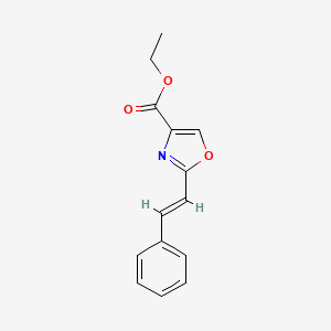 molecular formula C14H13NO3 B2577533 Ethyl 2-styryl-1,3-oxazole-4-carboxylate CAS No. 107367-69-1; 132629-37-9